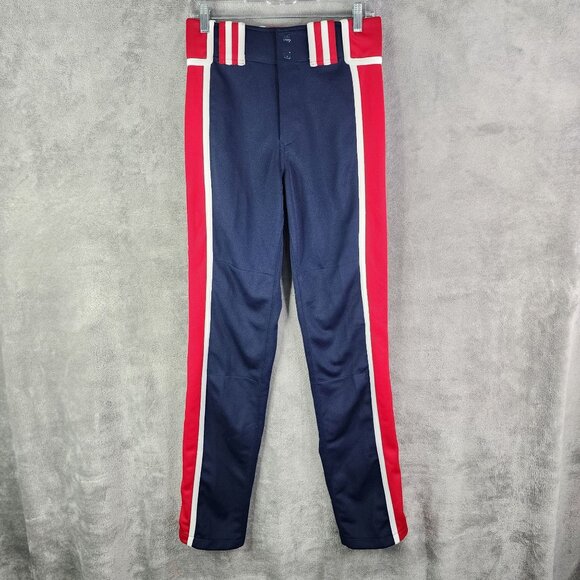 Mens Red White & Navy Blue Boombah Baseball Pants Size 30X35 - Picture 2 of 11